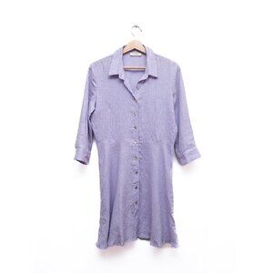 Marina St Barth Linen Shirt Dress in Purple